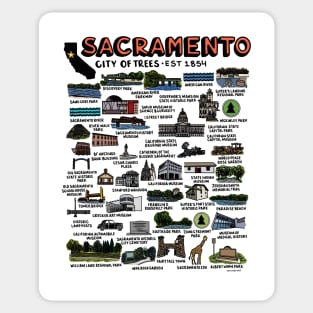 Sacramento Map Sticker